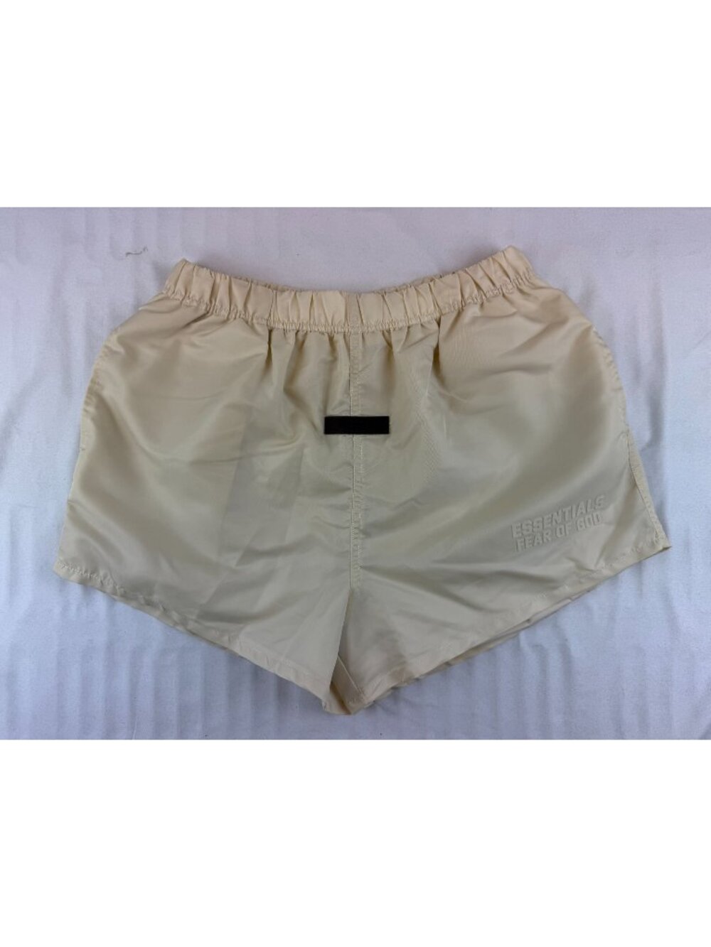 Fear Of God Essential Shorts Mens Medium Nylon Running 3” Egg Shell Workout Gym